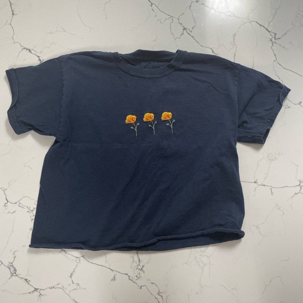 J. Galt cropped poppy t-shirt
